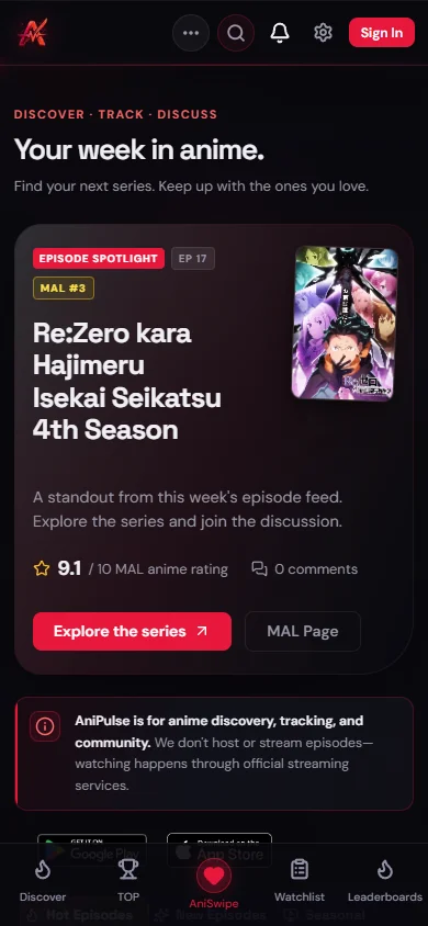 AniPulse na mobile